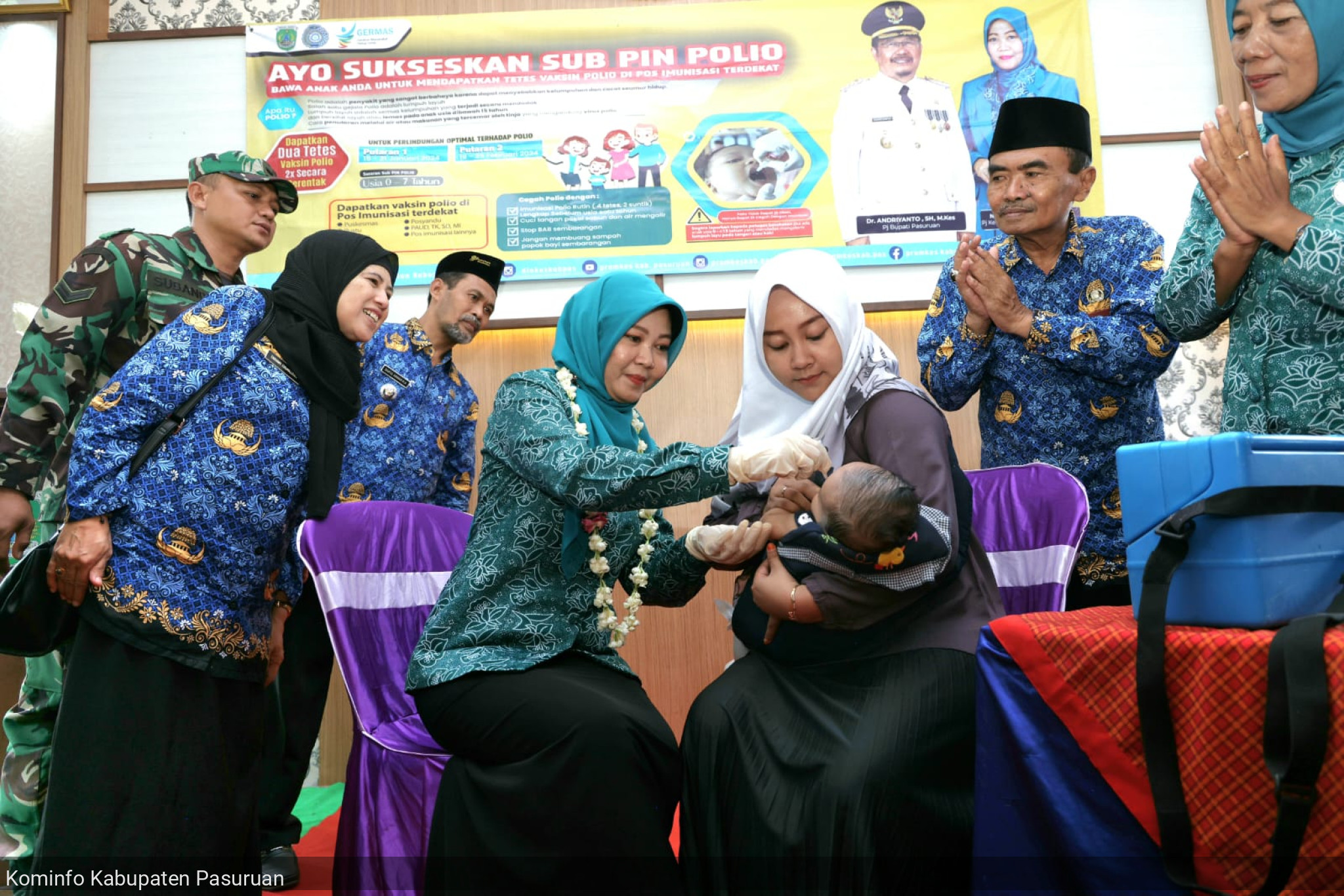 Sukseskan Pelaksanaan Sub Pin Polio, Ketua TP PKK Kabupaten Pasuruan lakukan monitoring