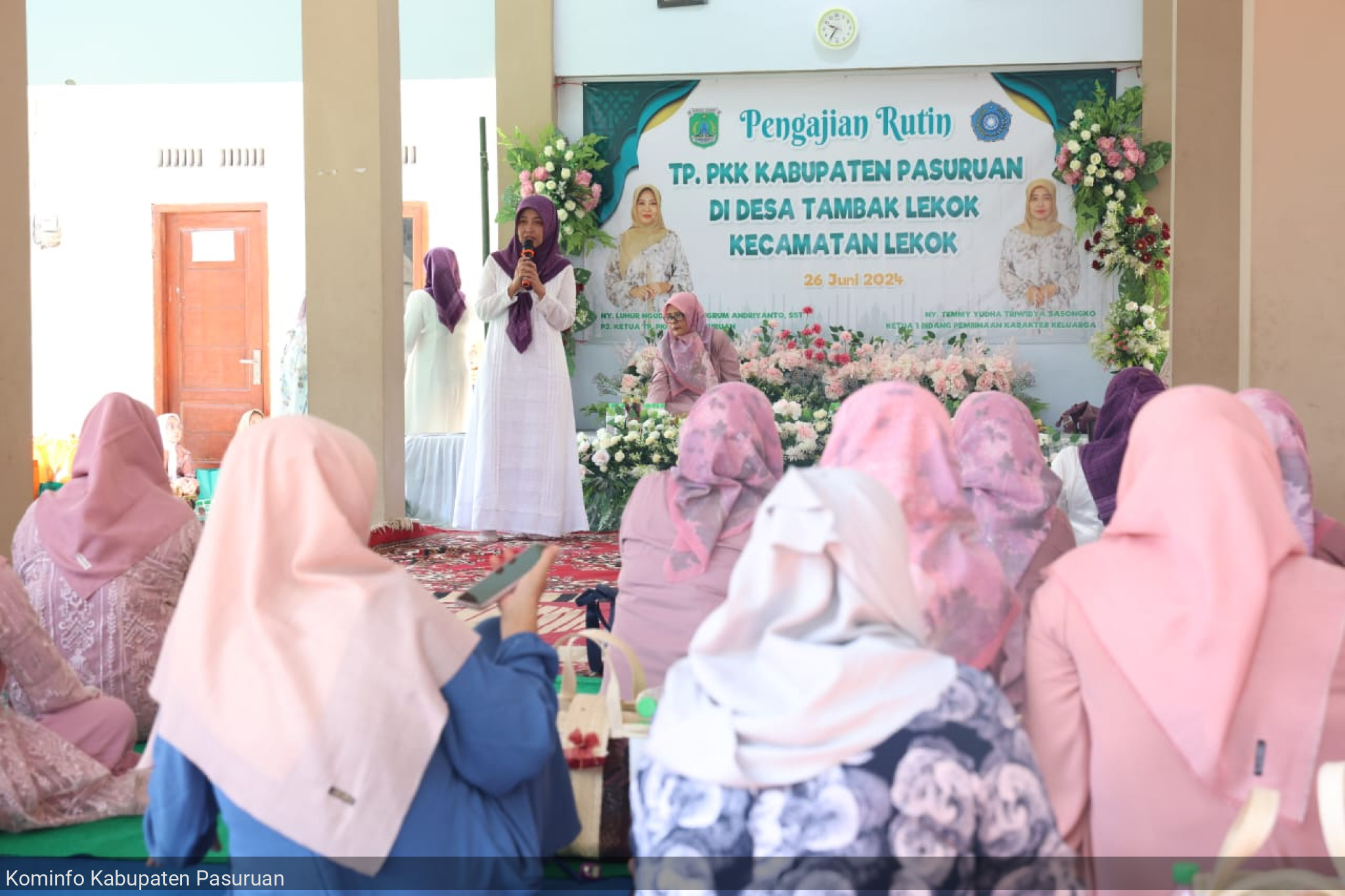 Pengajian Rutin Tp PKK, Wakil Ketua TP PKK Kabupaten Pasuruan Himbau Warga Optimalkan Potensi Sumber Daya Alam Lokal