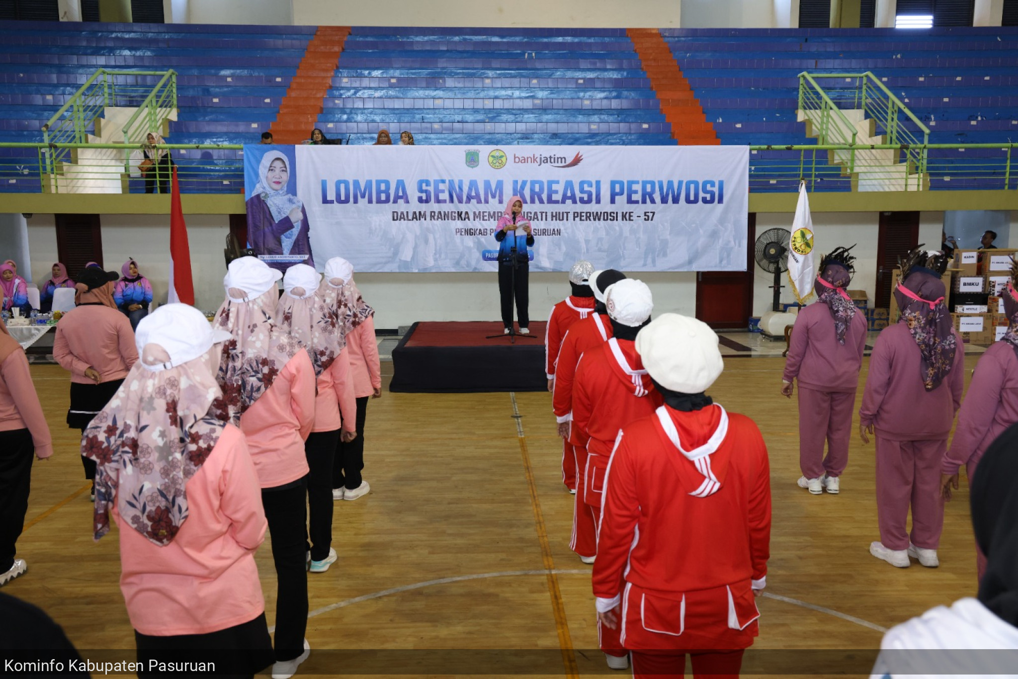 Gelar Lomba Senam Kreasi, PERWOSI Kabupaten Pasuruan Ajak Warga Gemar Berolahraga