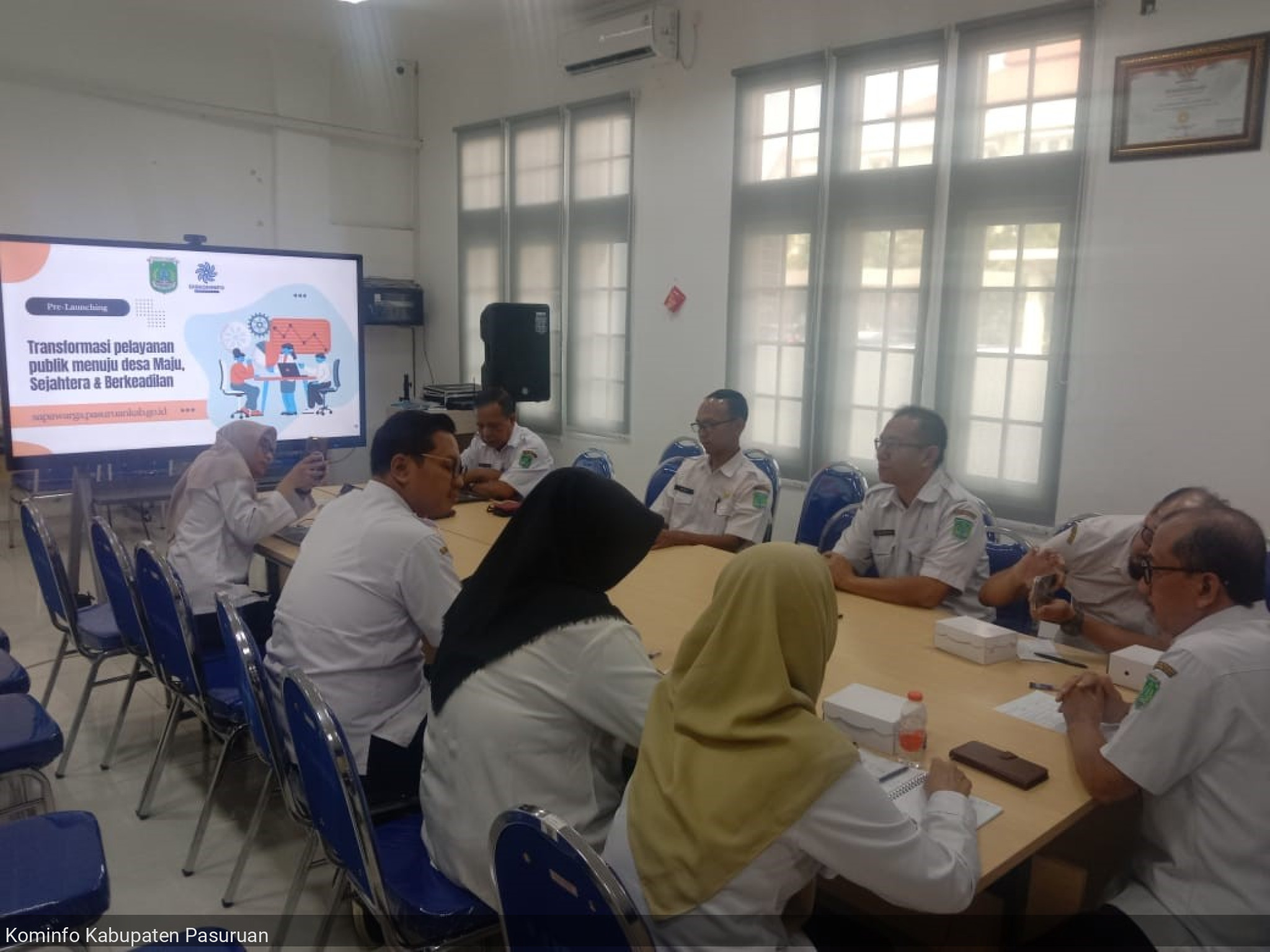 Persiapan Launching Aplikasi Desa Digital oleh Dinas Kominfo Kabupaten Pasuruan