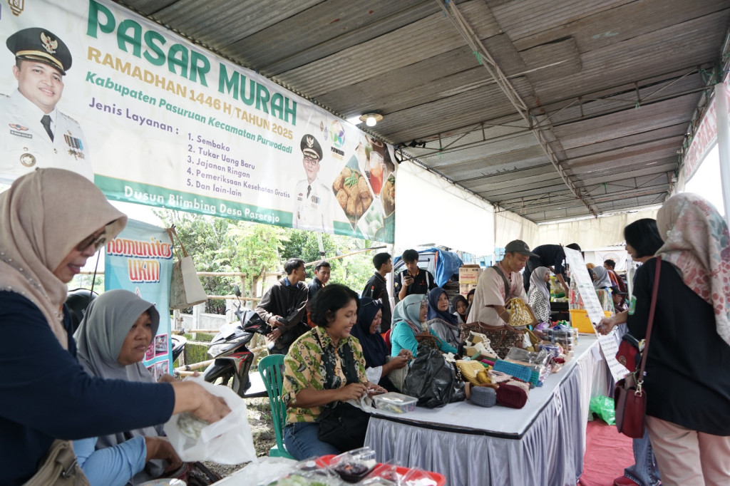 Pembukaan Pasar Murah Ramadhan 2025 di Desa Parerejo Purwodadi